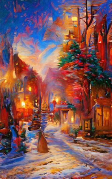 Bright,Colorful,Paris,Street,Drawing.,Modern,Impressionism,Painting,Contemporary,Art.